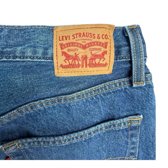 Levis '94 Baggy Jeans Women Size 30 Loose Straight 100% Cotton Factory Distress - Picture 4 of 16